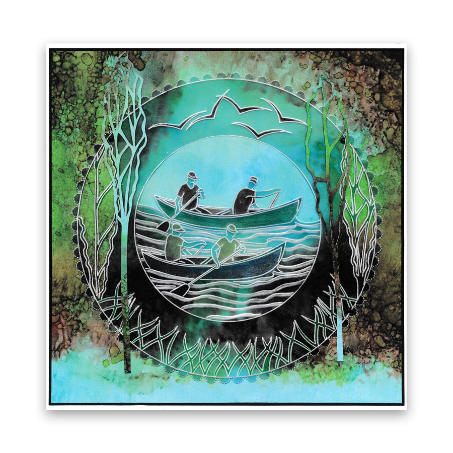 Rowers Round A5 Square Groovi Plate