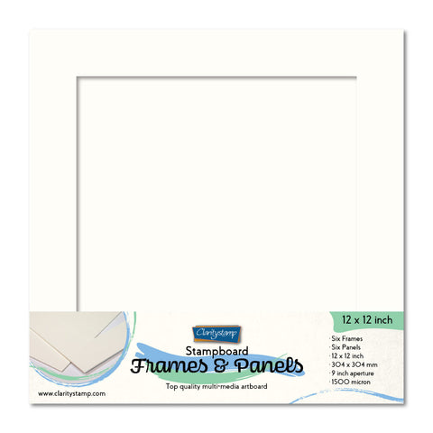 Set of 6 - 12" x 12" Clarity Stampboard Frames & Panels