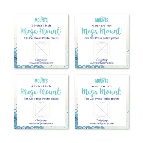 4" x 4" Clarity Mega Mounts Set of 4