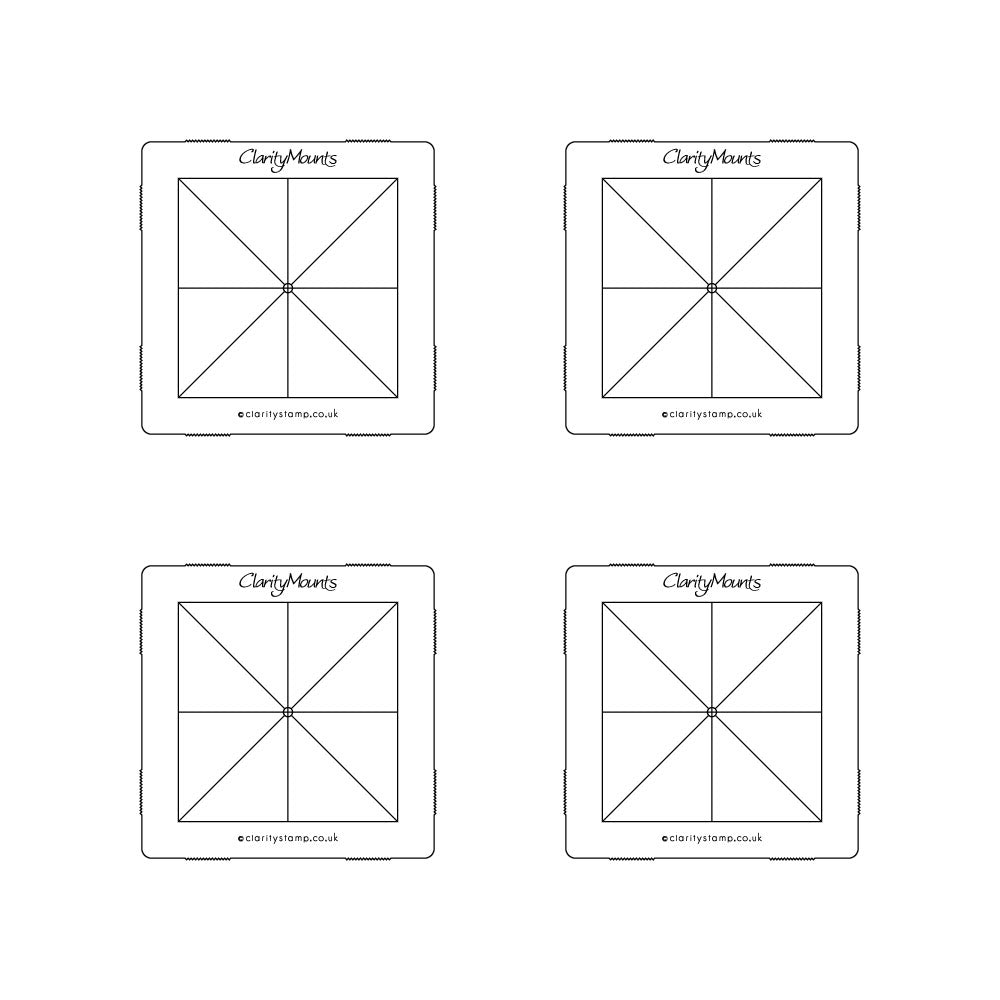 4" x 4" Clarity Mega Mounts Set of 4