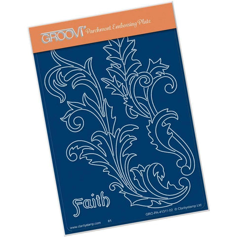 Faith Filigree Swirls A6 Groovi Plate