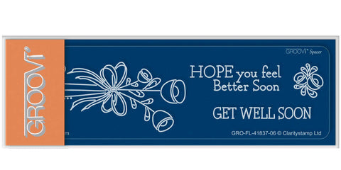 Tina's Springtime Flowers Better Soon Groovi Spacer Plate