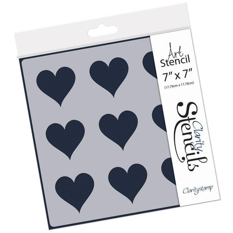 Framework Hearts 7" x 7" Stencil