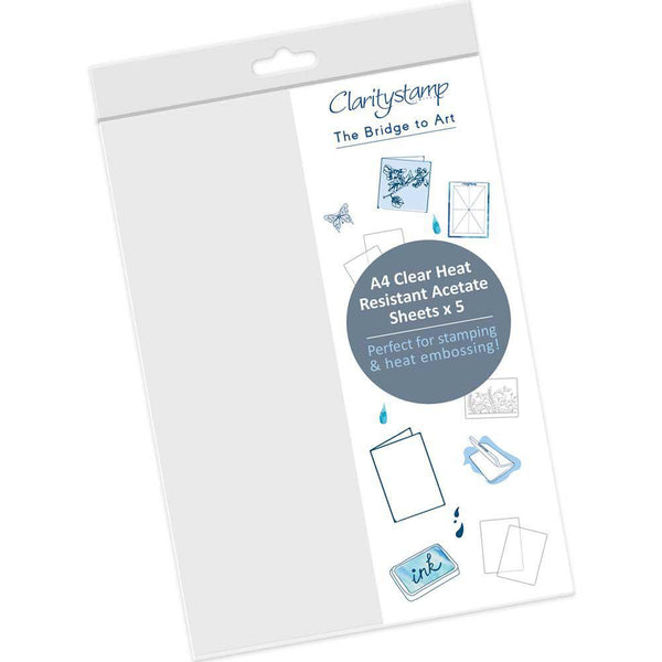 A4 Clear Heat Resistant Acetate Sheets x5 – Claritystamp
