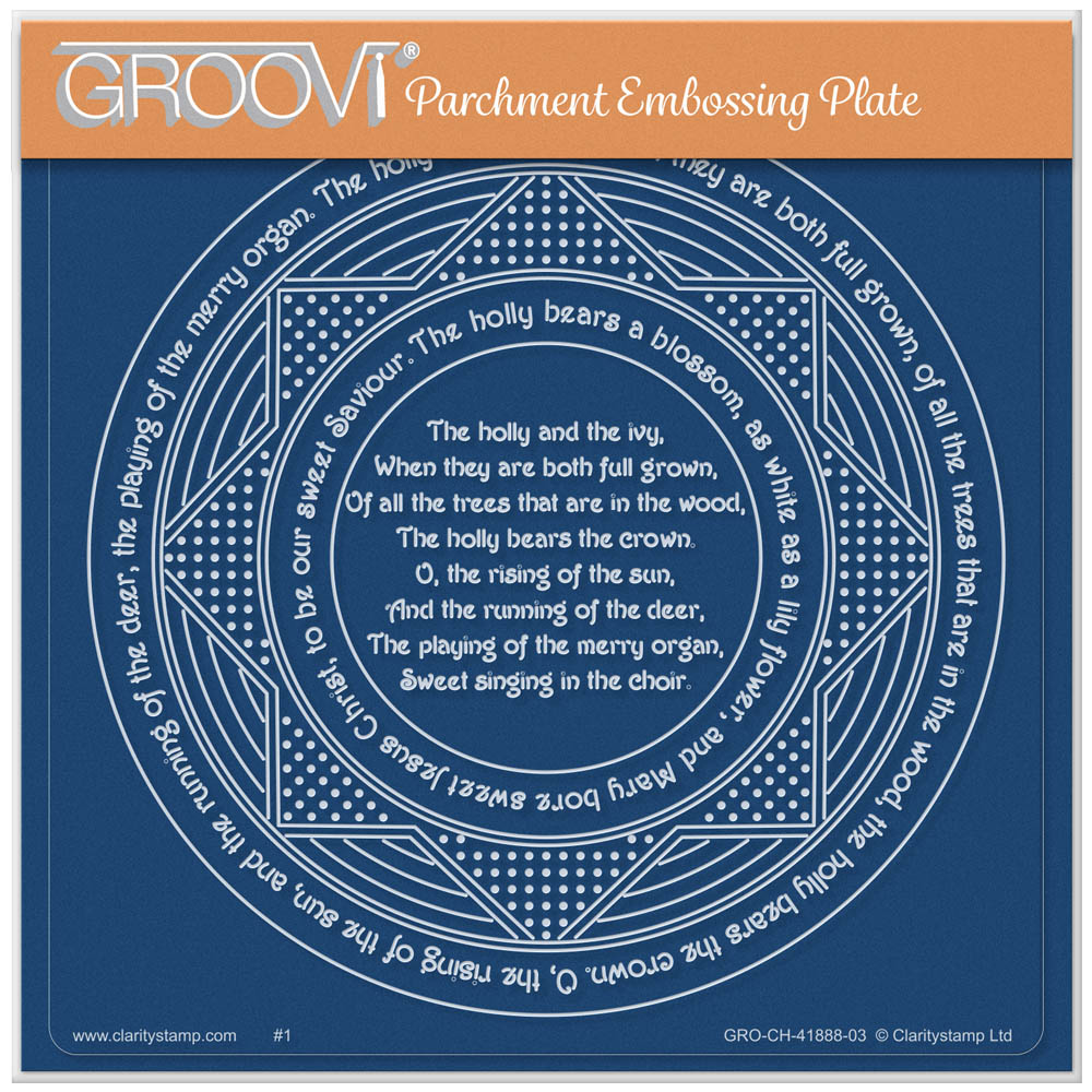 Linda's The Holly & the Ivy Nested Wraps - Christmas Treasures (Set 4) A5 Square Groovi Plate