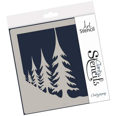 Perspective Pines 7" x 7" Stencil