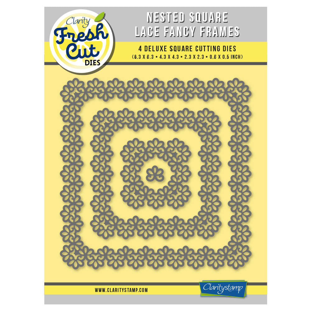 Nested Square Lace Fancy Frames Fresh Cut Die Set
