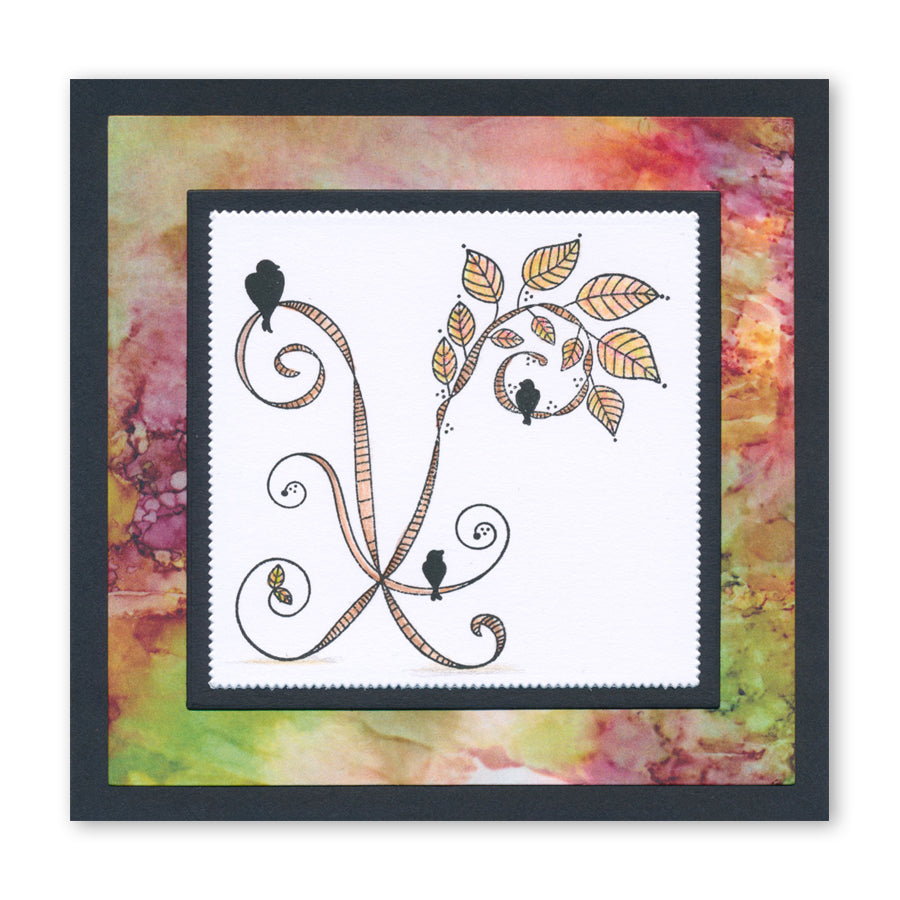 Barbara's SHAC Woodland Birds on a Wire A5 Stamp & Mask Set