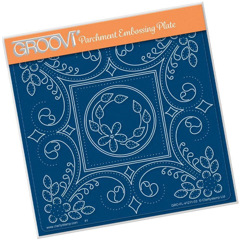 Tina's Embroidery Daisy A5 Square Groovi Plate