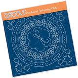 Tina's Embroidery Dragonfly A5 Square Groovi Plate