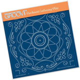 Tina's Embroidery Flowers A5 Square Groovi Plate