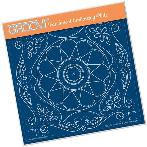 Tina's Embroidery Flowers A5 Square Groovi Plate