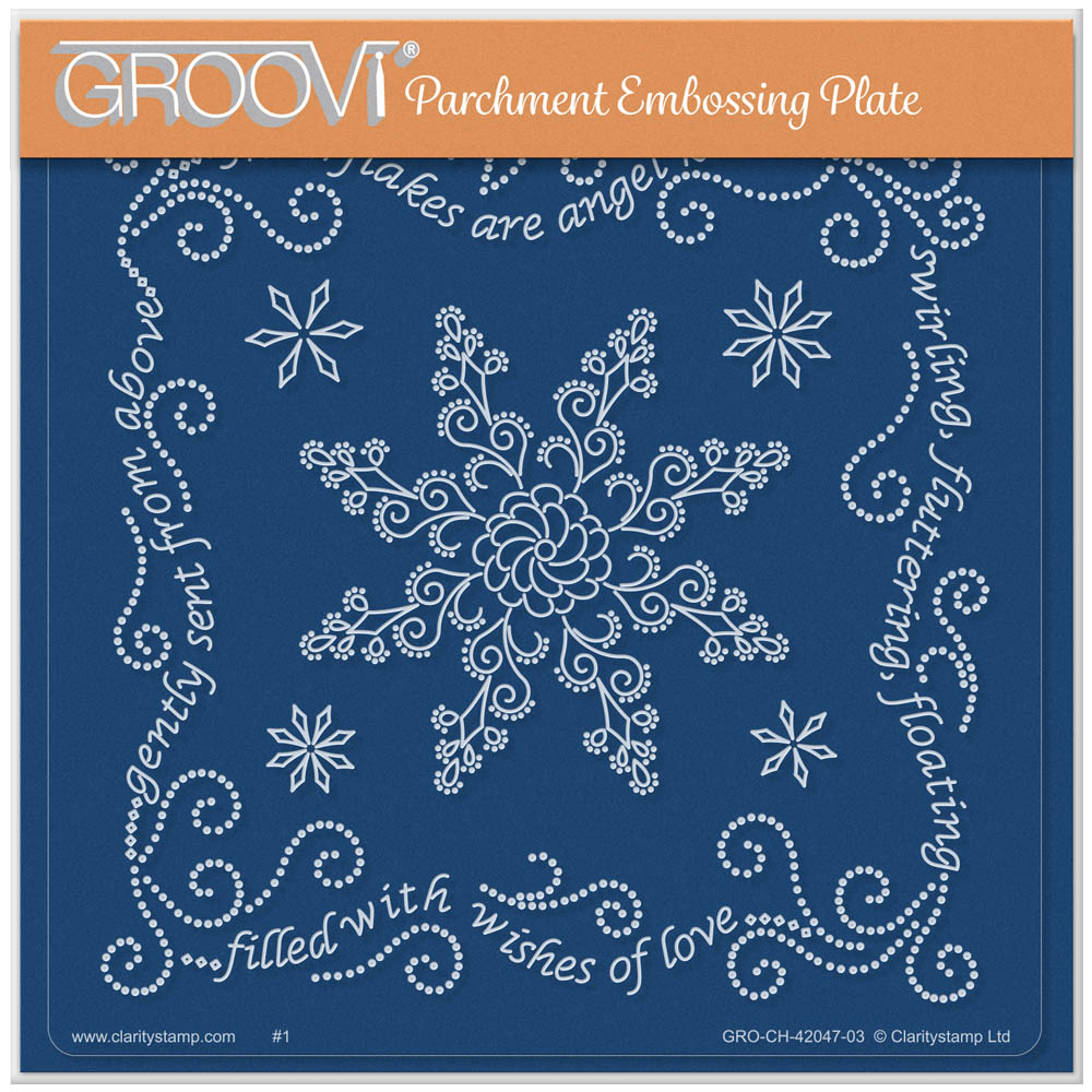 Linda's Snowflake Kisses - Christmas Treasures A5 Square Groovi Plate