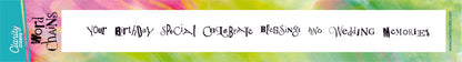 CLEARANCE Mini Word Chains 03 & 04 - Birthday & Wedding Stamp Set