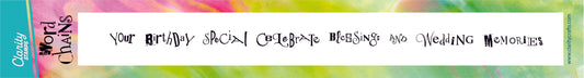 CLEARANCE Mini Word Chains 03 & 04 - Birthday & Wedding Stamp Set