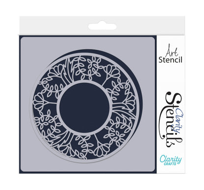 Barbara's SHAC Love Circular Decorative Frame 7" x 7" Stencil