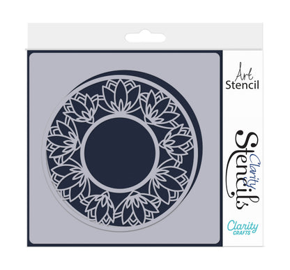 Barbara's SHAC Peace Circular Decorative Frame 7" x 7" Stencil