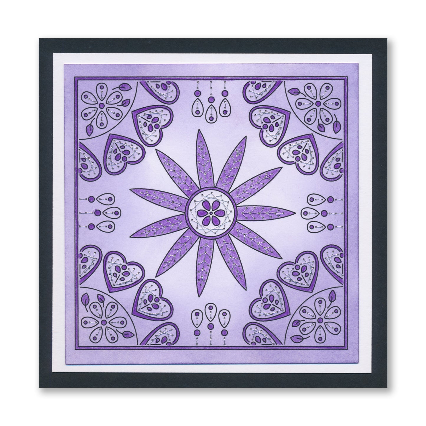 Paper Stitch by Clarity - 02 - Flowers & Hearts Embroidery Card Pack