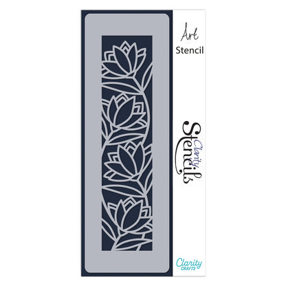 Lotus Panel Stencil