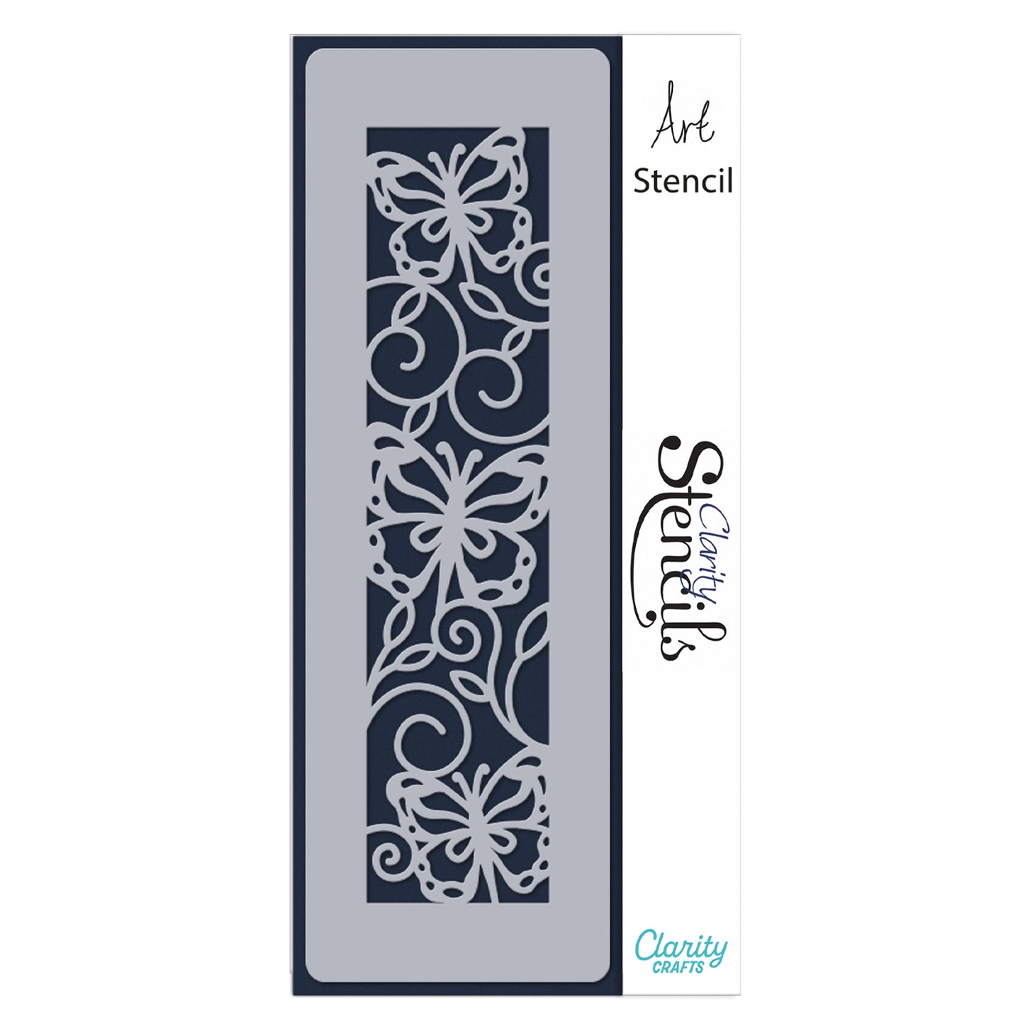 Butterfly Swirls Panel Stencil