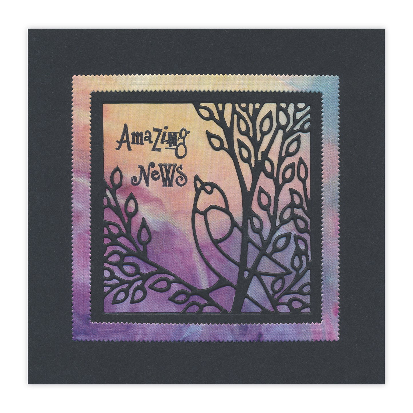 New Design Dies - 01 - Woodland Bird Aperture Die 3" x 3"
