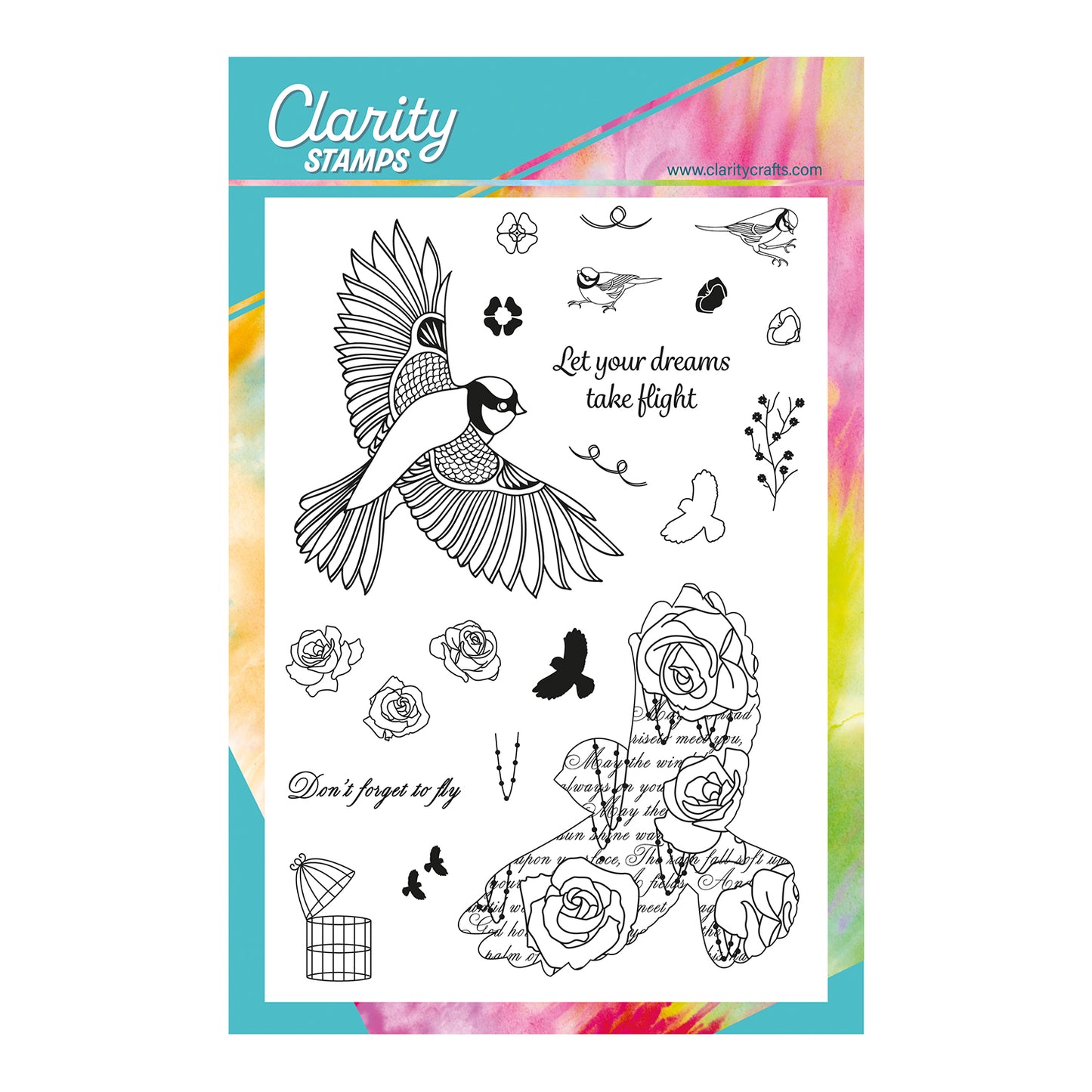 Garden Bird A5 Stamp & Mask Set