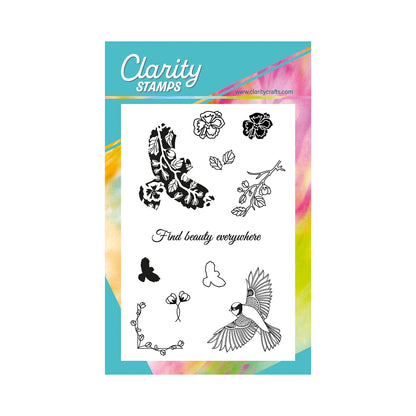 Garden Bird A6 Stamp & Mask Set