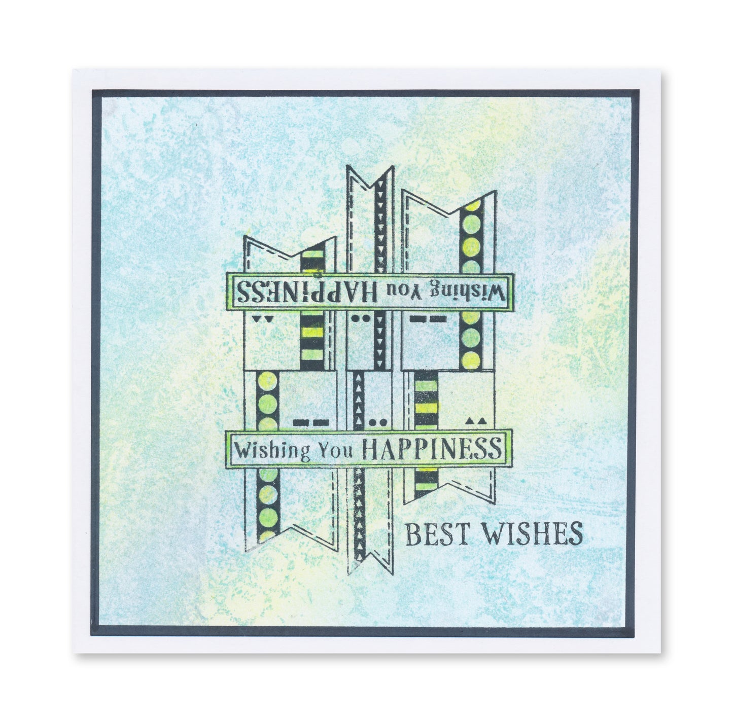 KISS by Clarity - Tina's Retro Banners A5 Stamp Set