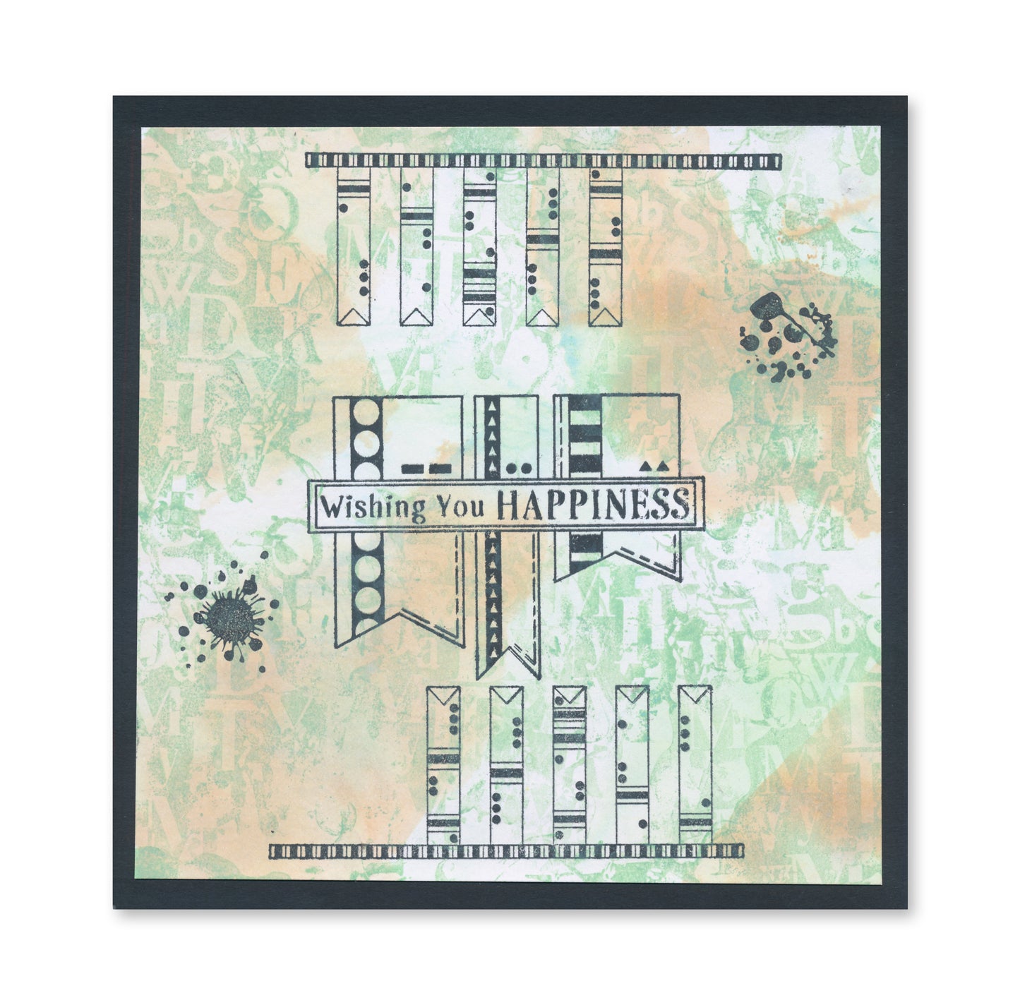 KISS by Clarity - Tina's Retro Banners A5 Stamp Set