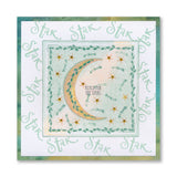 Leafy Crescent Moon A5 Square Stamp Set