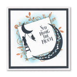 Leafy Crescent Moon A5 Square Stamp Set