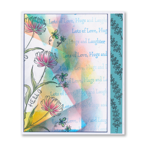 A6 KISS by Clarity - Tina's Just for You Flowers Stamp Set