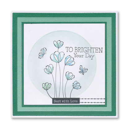 A6 KISS by Clarity - Tina's Brighten Your Day Flowers Stamp Set
