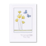 A6 KISS by Clarity - Tina's Brighten Your Day Flowers Stamp Set