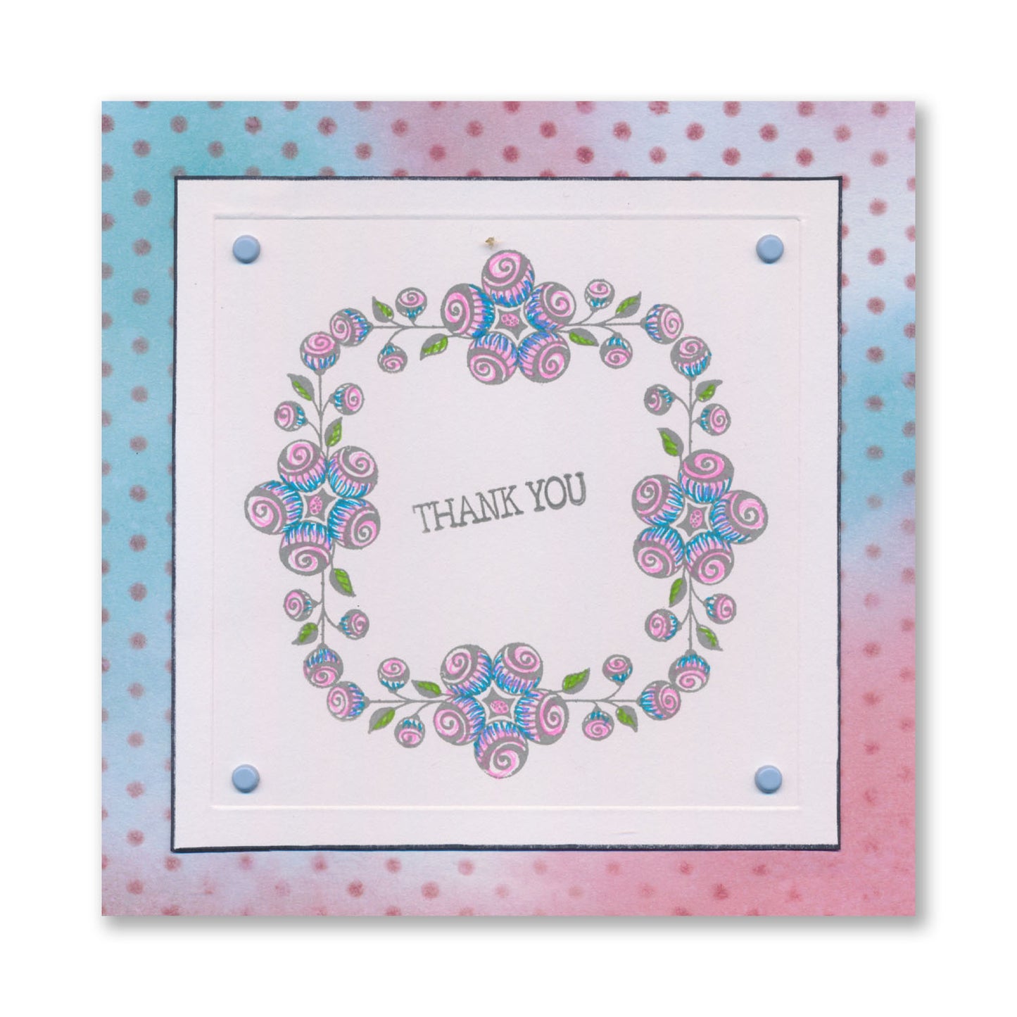 A6 KISS by Clarity - Tina's Thank You Flowers Stamp Set