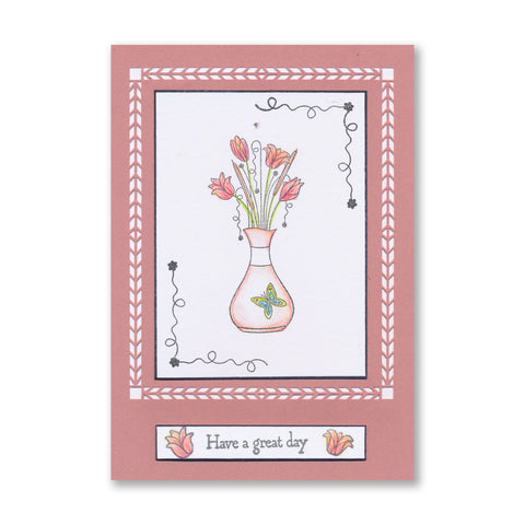 A7 KISS by Clarity - Tina's Great Day Flowers Stamp Set