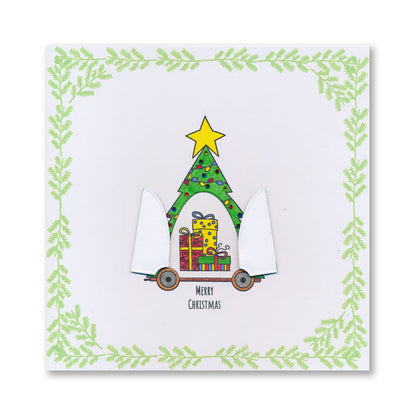 Barbara's SHAC Christmas Tree Wooden Toy A5 Slim Stamp Set