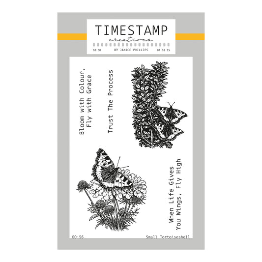 Timestamp Creations by Janice Phillips - Small Tortoiseshell A6 Stamp Set