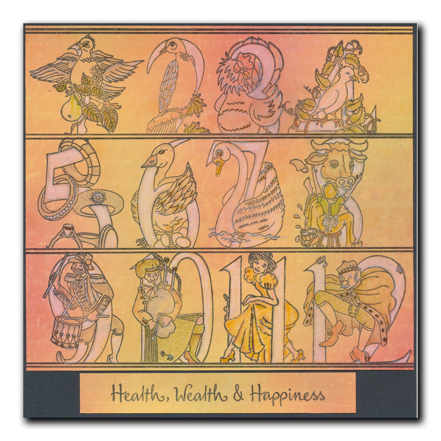 Barbara's 12 Days of Christmas A4 Stamp Set