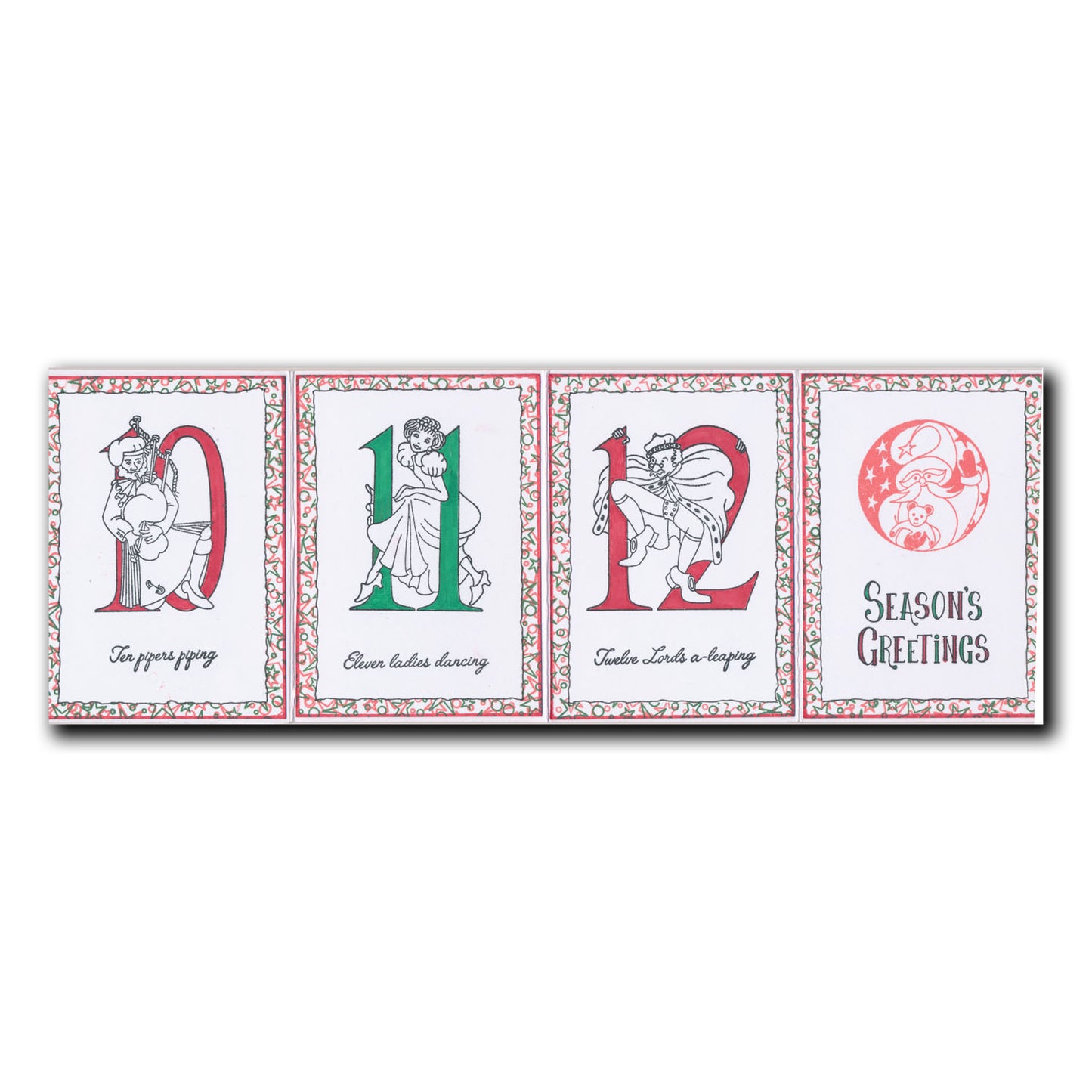 Barbara's 12 Days of Christmas A4 Stamp Set
