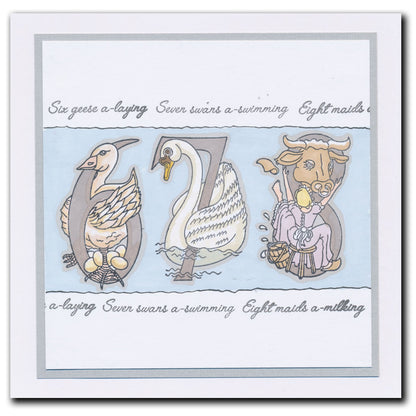 Barbara's 12 Days of Christmas A4 Stamp Set