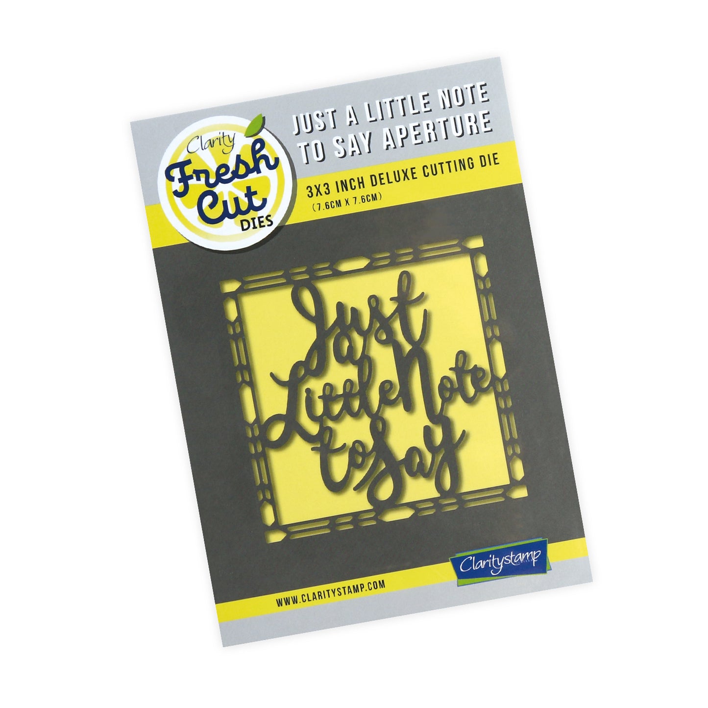 New Design Dies - 18 - Just a Little Note to Say Aperture Die 3" x 3"