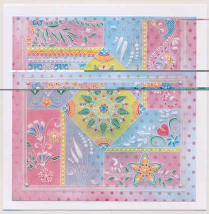 Tina's Small Floral Swirls & Corners 1 A5 Square Groovi Plate