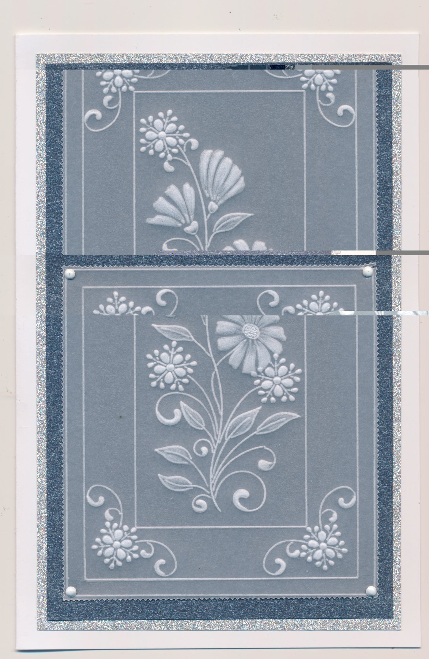 Tina's Small Floral Swirls & Corners 1 A5 Square Groovi Plate