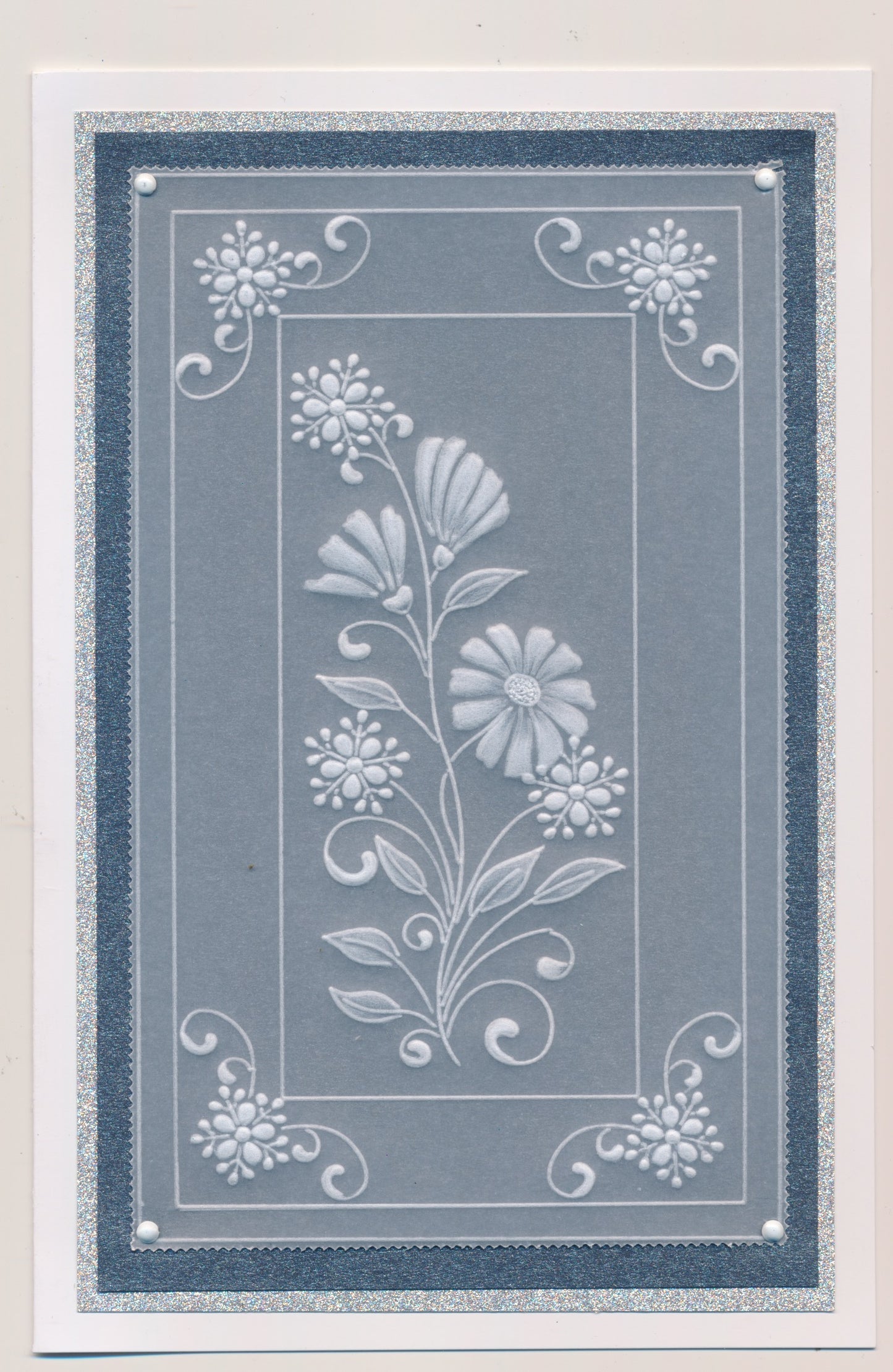 Tina's Small Floral Swirls & Corners A5 Square Groovi Plate Duo