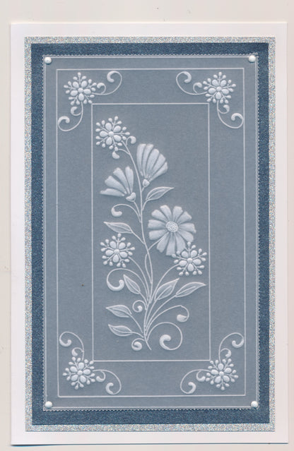 Tina's Small Floral Swirls & Corners A5 Square Groovi Plate Duo