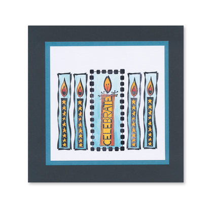 KISS by Clarity - Tina's Retro Candles A5 Stamp Set