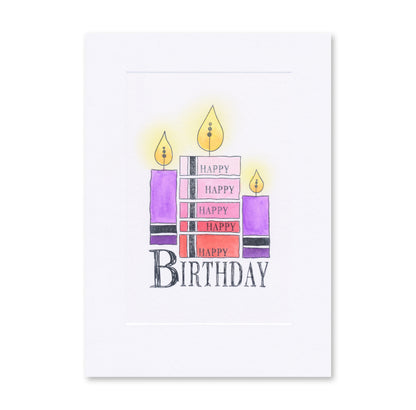 KISS by Clarity - Tina's Retro Set 1 - Banners, Candles, Hearts & Leaves A5 Stamp Trio