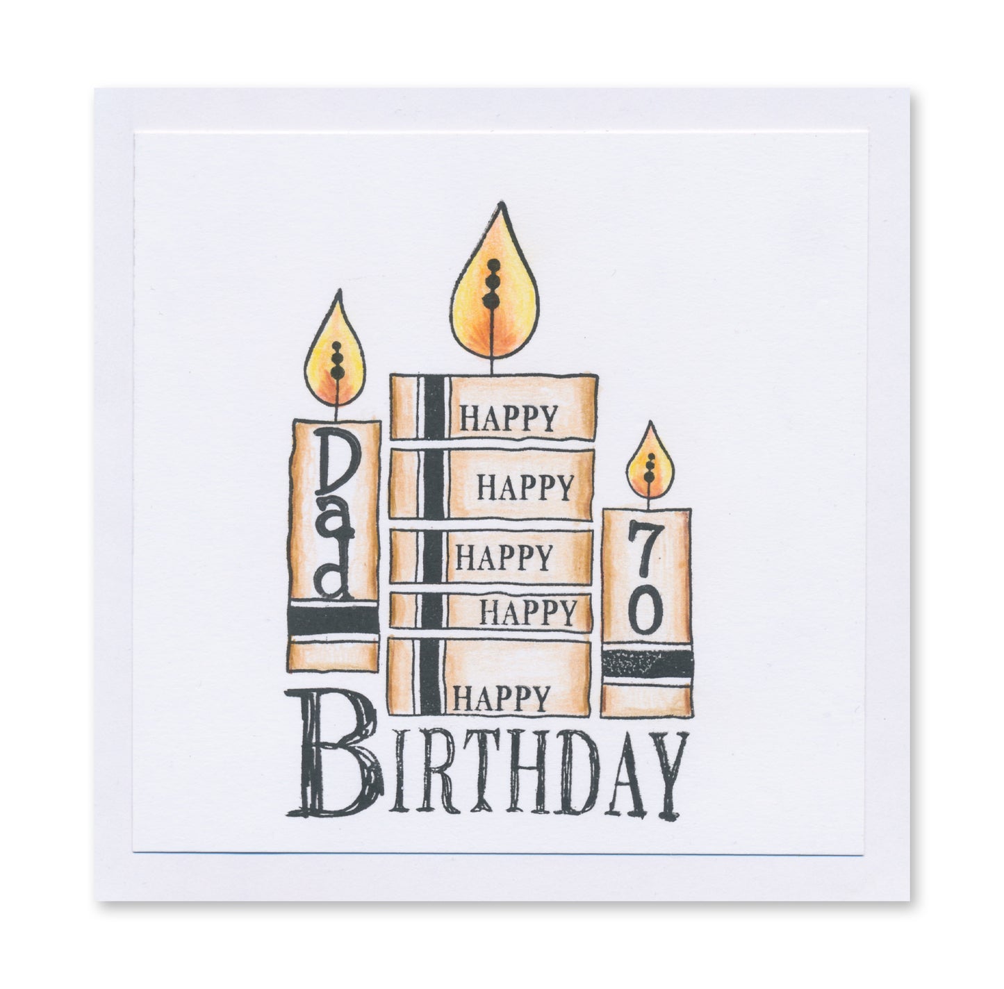 KISS by Clarity - Tina's Retro Candles A5 Stamp Set