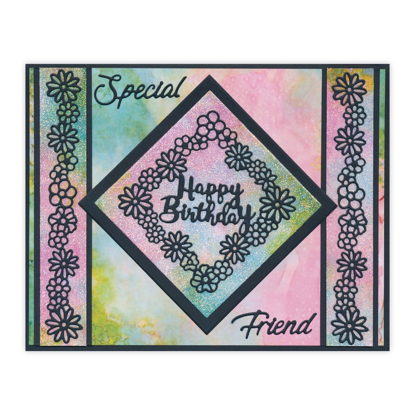 New Design Dies - 27 - Special Friend Flower Frame Die 3" x 3"